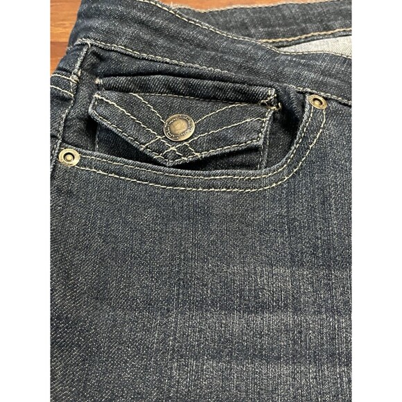 SALT WORKS MEDIUM RISE BOOT CUT RHINESTONE POCKET JEANS 20W BLUE - EUC - Picture 4 of 12